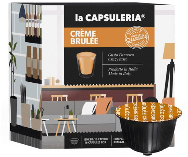 캡슐리아 돌체구스토 호환 크렘 브륄레 캡슐커피, 12g, 1개, 16개입
