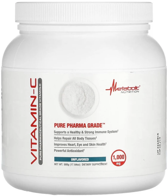 메타볼릭 뉴트리션 비타민-C 1000mg 무맛 500g (17.64oz), 1개 - 쿠팡
