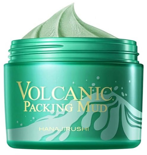 하나지루시 | 볼카닉 클레이 마스크 머드개 195g 지성 피부 피지/모공 블랙헤드/각마개 제거 남성도 사용할 수 있다 오일 컨트롤 여름용 번들거림 록 Claypack