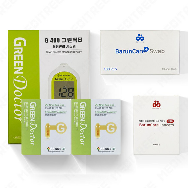 녹십자 그린닥터 혈당측정기 + 혈당시험지100매, 1개, 1개입