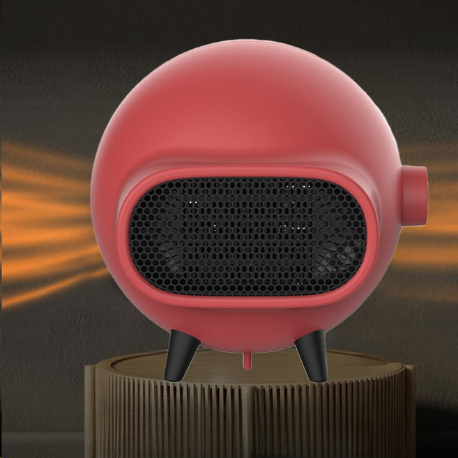미니온풍기 캠핑 탁상용 90 가정용 전기난로 PTC 히터, 90온풍기 레드