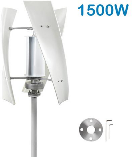 찬근윈드 풍력발전기 수직형 가정용 풍력 키트 저소음 수직 터빈 대체 에너지 출력 완제품 5000 12 48V 220, Wind Turbine Only, 9)24V
