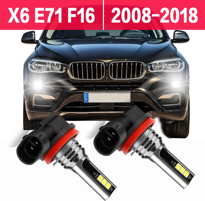 LED 3030 자동차 2013 액세서리 H11 F16 X6 E71 BMW 2016 2014 2017 H8 2018 안개등 전구 H16JP 2009 2012 2015 2011 20, 6000 천개 차가운 흰색, 1개