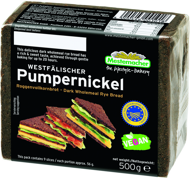 메스테마허 펌퍼니컬 브레드, 500g, 1개