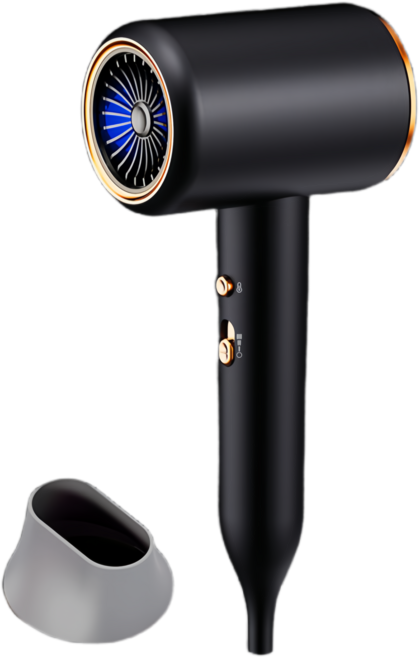 Haneul 초고속 초경량 음이온 파워풍량 헤어 드라이기, 블랙