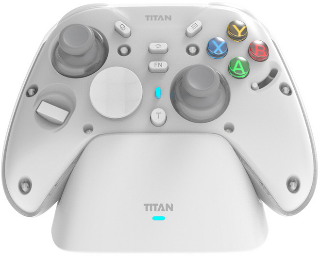 제닉스 타이탄 GP7 무선 게임패드 PC 닌텐도 스위치 컨트롤러 조이스틱, 1개, 화이트