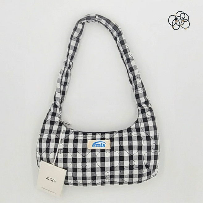 [국내매장판] 이미스 가방 하트 퀼팅 숄더백 + 머리끈