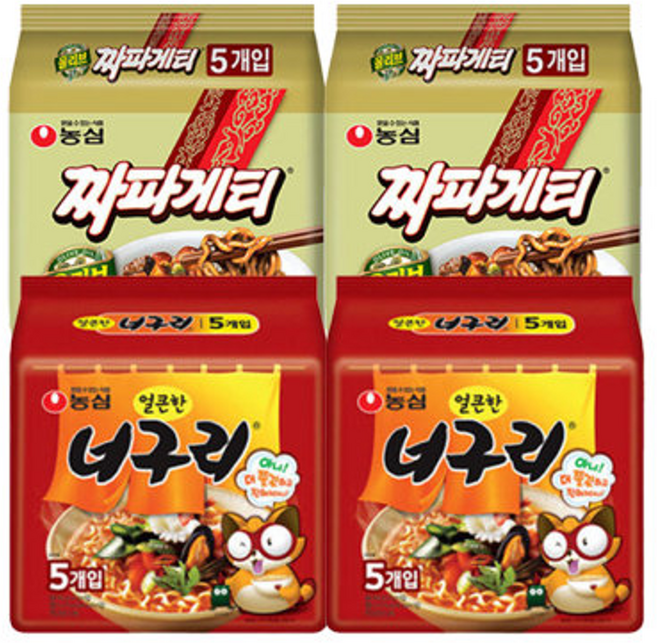 농심 짜파게티10봉+얼큰한너구리10봉, 기본상품