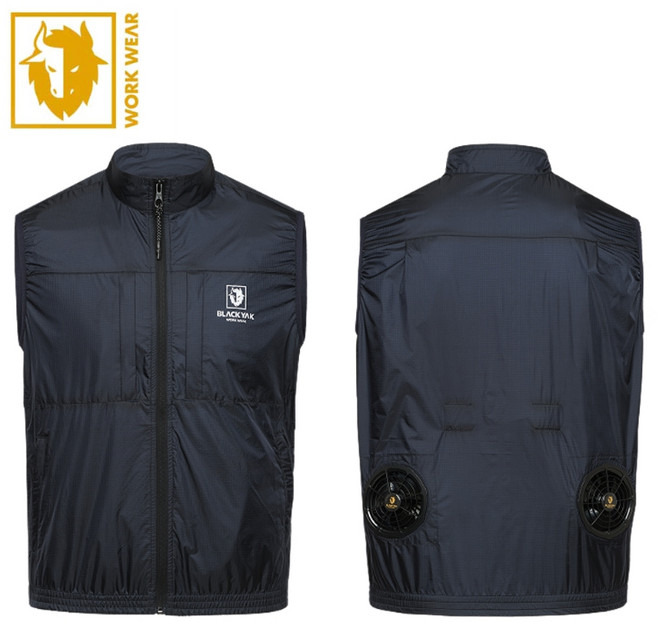 블랙야크 조끼 S-에어베스트 V1 보조배터리포함 쿨베스트, 100, 네이비, 1개