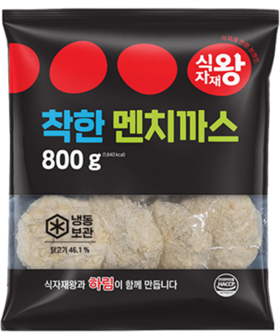 바이오푸드몰_식자재왕 착한 멘치까스 800g, 9개