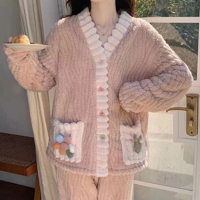 스타일닥터 도톰 도톰한 러블리 여성잠옷 보온 편안함 홈웨어