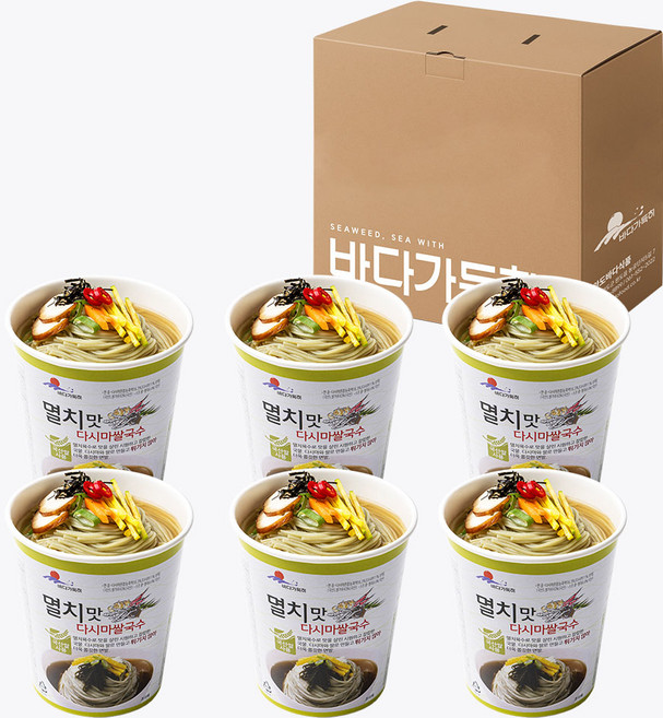 바다가득히_멸치맛 다시마 쌀국수 6개입, 6개