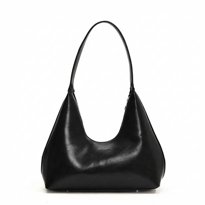 와이엠베스트 여성용 심플 가죽 호보백 가벼운 데일리 숄더백 반달백