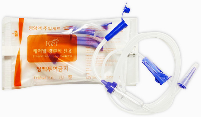 케어웰 피딩줄 경관 환자용 콧줄식사 협성 영양액주입세트 (피딩통 피딩백 제외), 40개