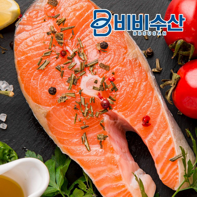 비비수산 연어 스테이크용 450g+케이퍼&홀스래디쉬소스, 1개, 450g