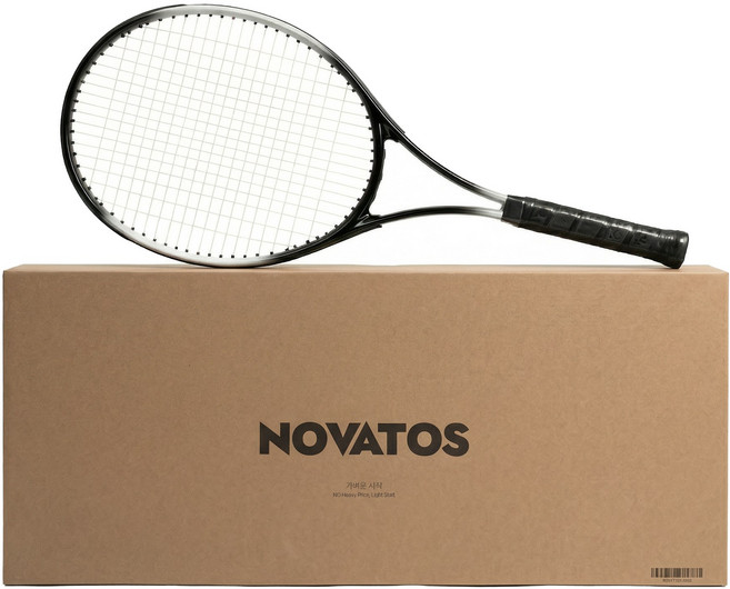 노바토스 테니스 라켓 세트 입문자용, 혼합색상, 1세트