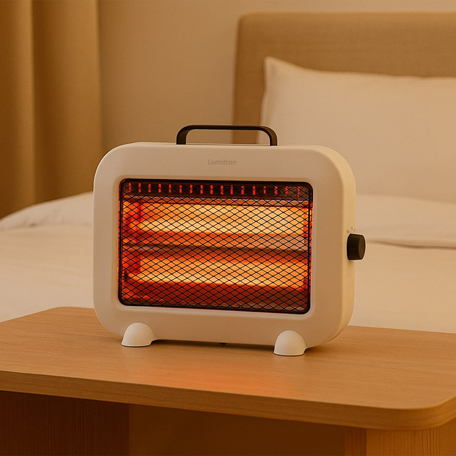 루미트론 이동식 석영관 미니 2단 전기히터, 화이트