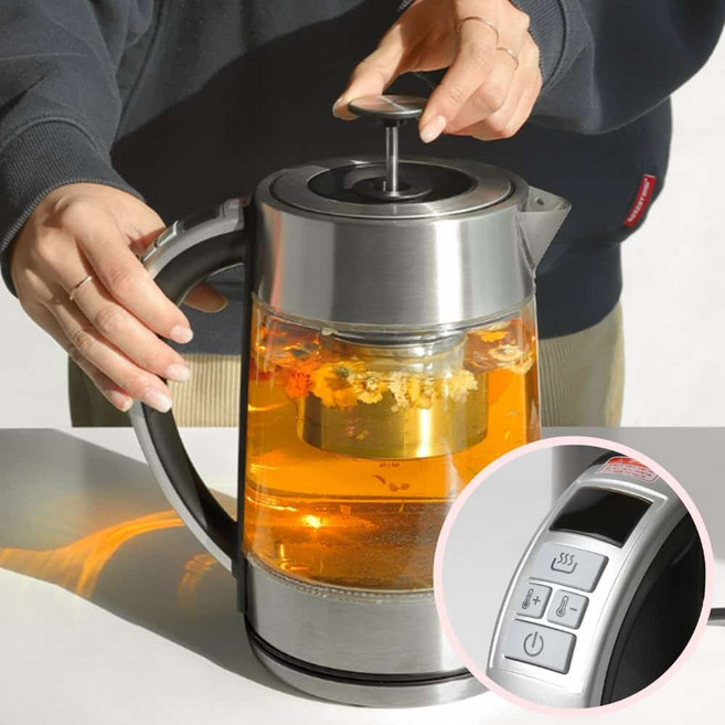 리빙센스 보온티팟 차끓이는 유리커피포트 1.7리터