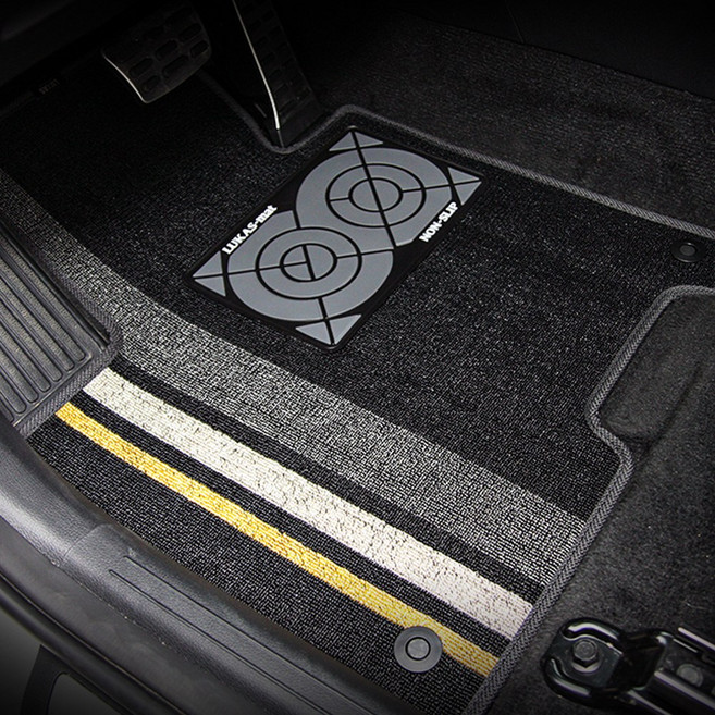 루카스매트 와이어PVC 뉴 코일매트 확장형 1+2열 카매트 기아 자동차매트, 와이어라인 블랙, 138-올뉴쏘울(3P)14~18년 뒷자리