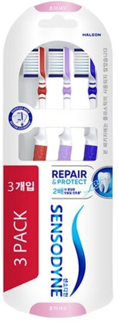 센소다인 리페어 앤 프로텍트 초 미세모 칫솔 3개입, 1개