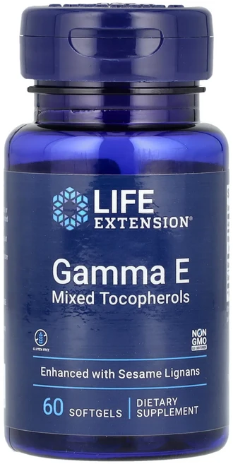 Life Extension 감마 E 혼합 토코페롤 소프트젤 60정, Life Extension 감마E 토코페..., 1개 - 쿠팡