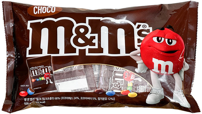 엠앤엠즈 밀크 펀사이즈 초콜릿, 500g, 1개