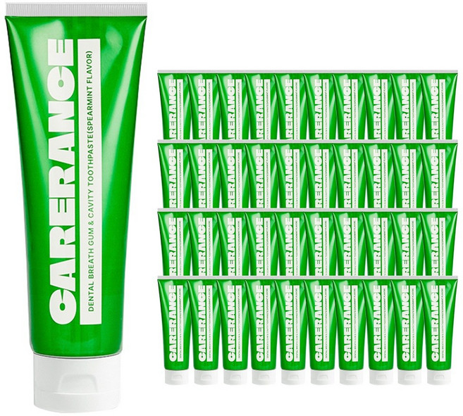 [잇몸/충치/입냄새] 케어란스 덴탈 브레스 잇몸 충치 치약 (스피아민트향), 100g, 40개