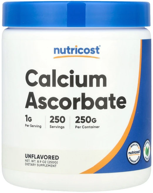 Nutricost 아스코르브산칼슘 무맛 250g(8.9oz) Nutricost (뉴트리코스트), 1개, 250g - 쿠팡