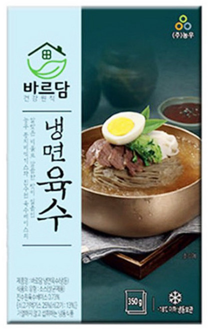 진수원 바르담 1인식 냉면육수(냉동), 350g, 5개