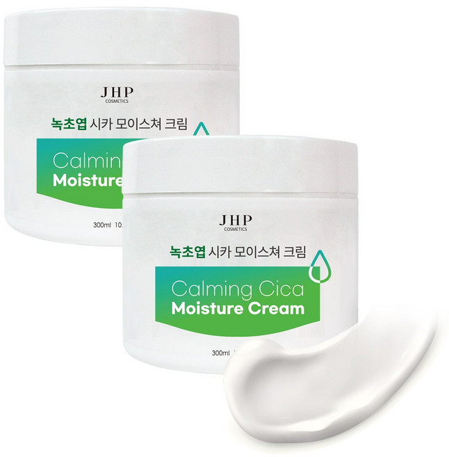 JHP 녹초엽 시카 모이스쳐 크림 300ml, 2개