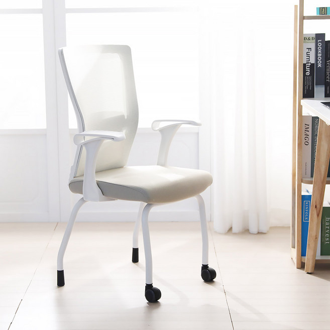 린백토리 회의용 회의실 사무실 학생 공부 컴퓨터 책상 팔걸이 바퀴 없는 허리 편한 메쉬의자 LTC13S, 베이지, 팔걸이 O