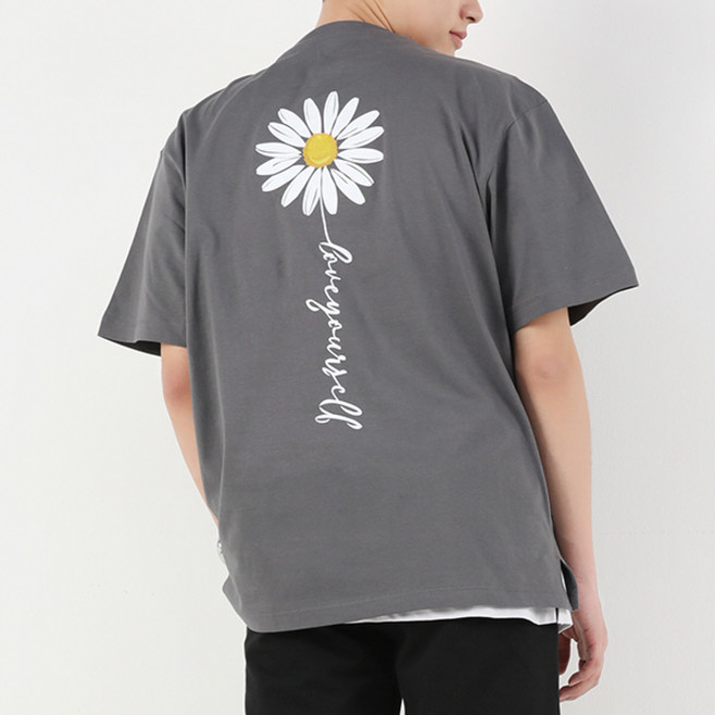 아우라큐 남녀공용 20수 트임 빅사이즈 통기성 반팔 티셔츠 P07