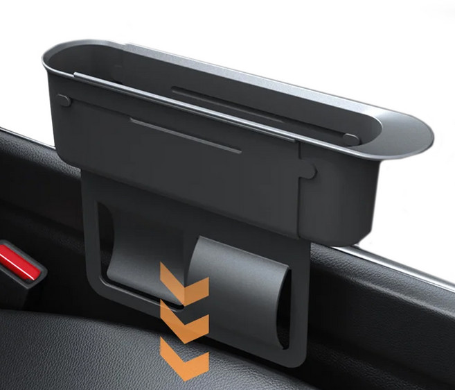 알테쉬 자동차 시트 틈새 수납 정리 사이드 포켓, 블랙, 1개