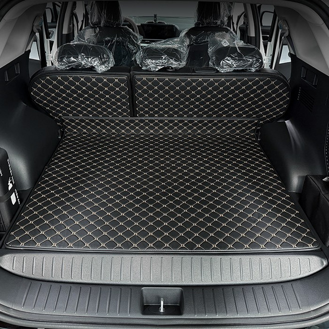 카프트 2025 더 뉴 스포티지 페이스리프트 호환 트렁크매트 퀄팅 차박 용품, 가솔린(분리형), 트렁크스피커-유, 블랙-블랙