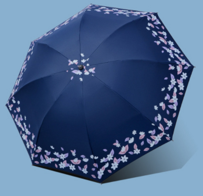 우아한클릭 여성 초경량 자외선차단 암막 접는 3단 양산 가벼운 우산 우양산 양우산