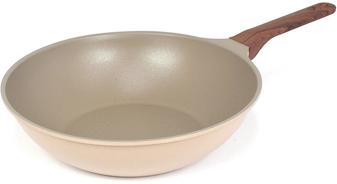 키친아트 본 우드 파스텔핑크 다이아 궁중팬, 28cm, 1개