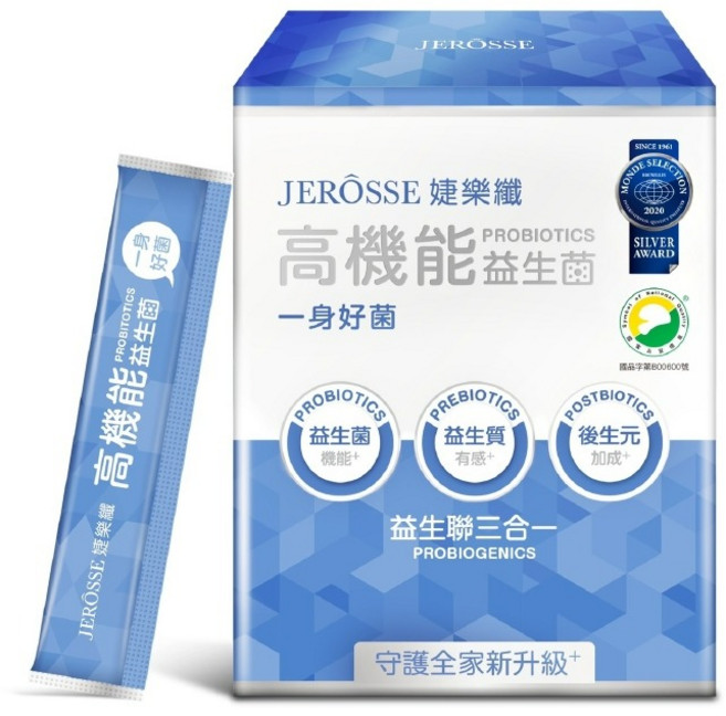 JEROSSE 婕樂纖 高機能益生菌 (30包/盒), 60g, 4個