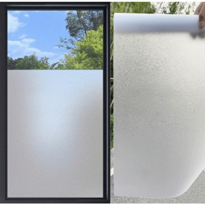 지누초이 물로만 붙이는 자외선차단 무점착 유리창 안개 시트지 재사용가능
