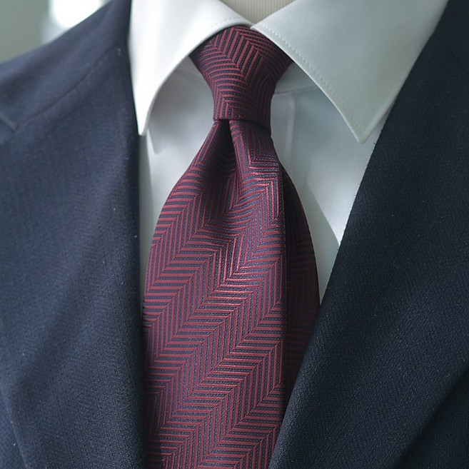 어버너 넥타이 에코 위브 헤링본 4color