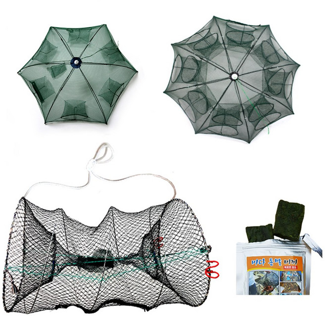 바다 민물 미꾸라지 새우 장어 문어 대형 우산 원형 그물 통발 미끼 집어제 어망 그물망