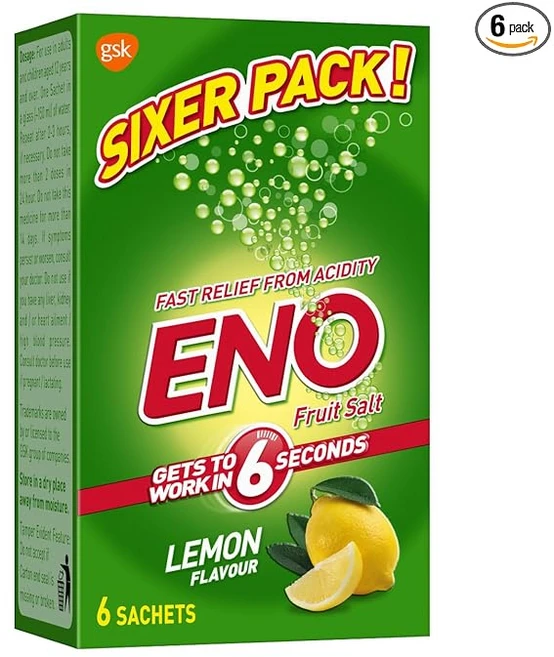 ENO Lemon Multipack Digestive Fruit Salt 30 gm ( Pack of 6 ), 4개, 30g - 쿠팡