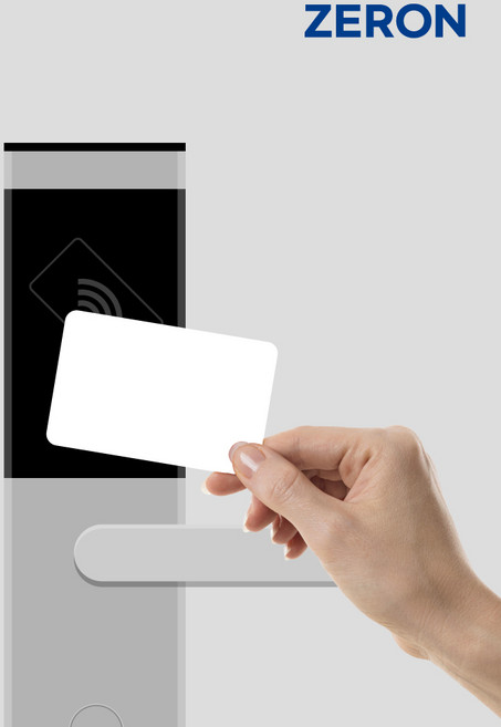 ZERON RFID 도어락카드키 현관문 출입 보조키 신용카드형 13.56Mhz Mifare 14443A CUID Z105, 10개