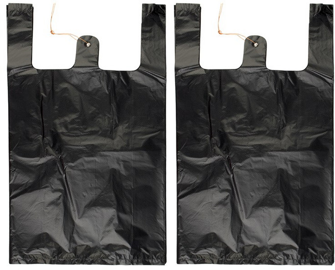 베로나 손잡이 마트 봉투 검정 100p, 12L, 2개