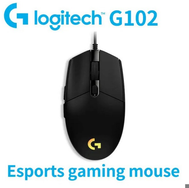 로지텍 G203G102 학생용 e스포츠 사무용 가성비 좋은 듀얼 모드 유선 무소음 마우스 인체공학적 경량 좋은 제품, [09] G102-black