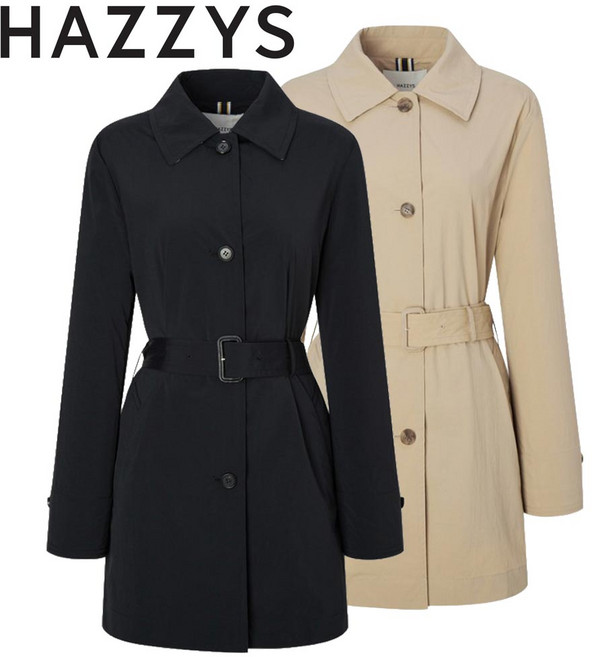 [매장발송] 헤지스 여성 트렌치 코트 벨트 봄가을 정장자켓 하프 바바리코트