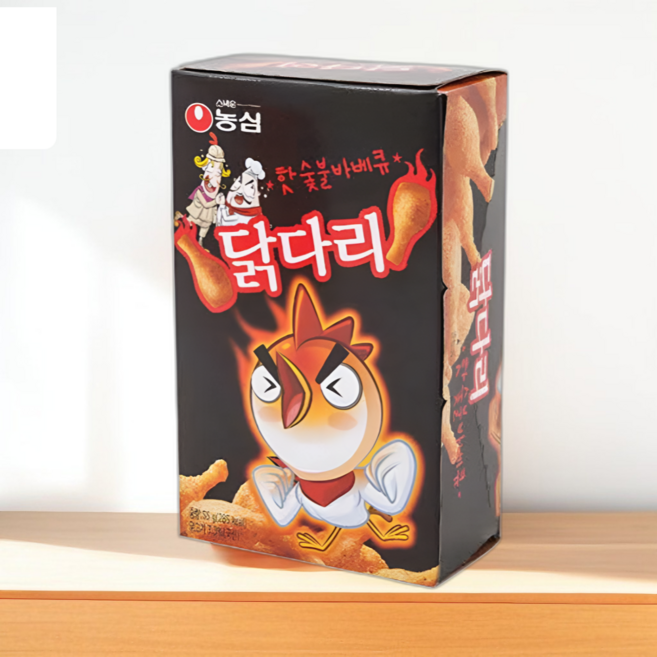 농심 닭다리 핫숯불 바비큐 66gx10개(반박스)+키링2종, 66g, 10개