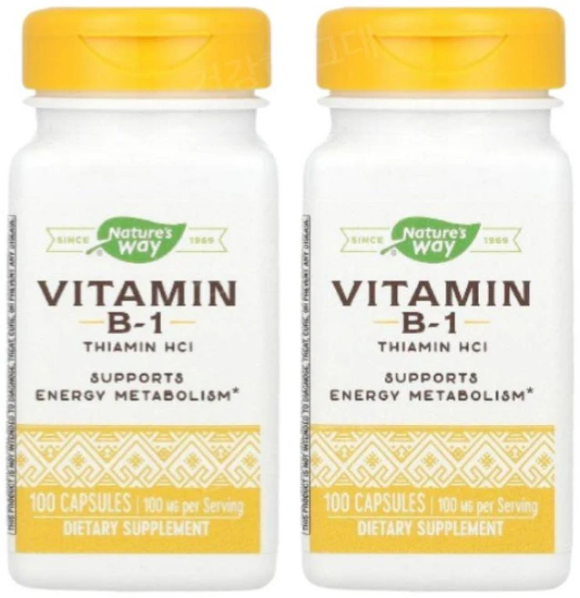 네이처스웨이 비타민B1 티아민 100mg 100캡슐 2개 비타민비 VitaminB1, 100정 - 쿠팡