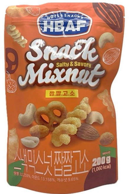 바프 스낵 믹스넛 짭짤고소, 200g, 2개
