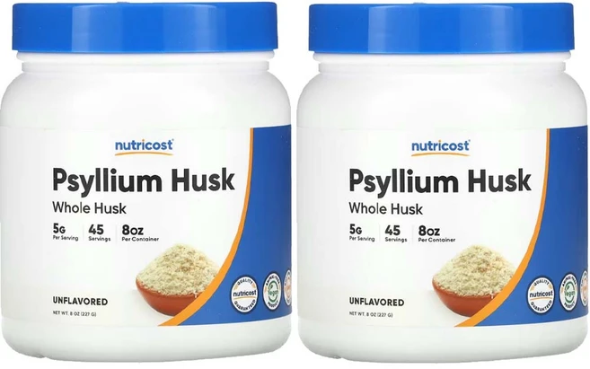 뉴트리코스트 차전자 피 가루 227g2통 차천차피 자전자피 Psyllium Husk, 2팩, 227g - 쿠팡