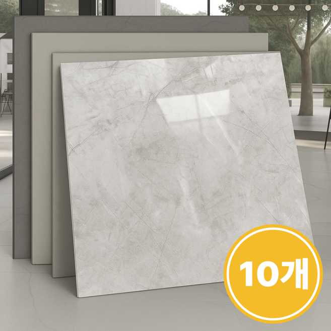 머스트킵 붙이는 벽지 데코 대리석 타일 폼블럭 시트, 10개, 애쉬 그레이 마블
